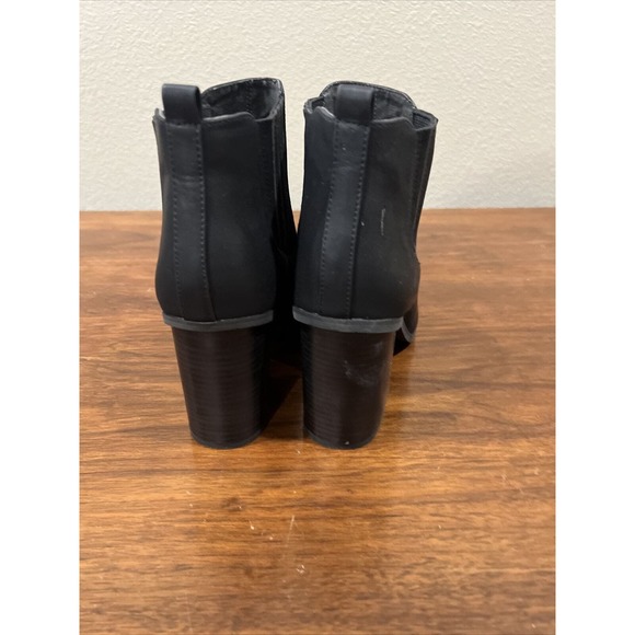 BC Shoe Women 8.5 Peep toe Bootie Black‎ Heel Breezy - Picture 6 of 9